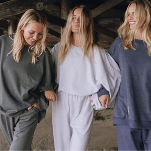 Daily Drills Oversized Fleece Crew Heather Grey XS/S